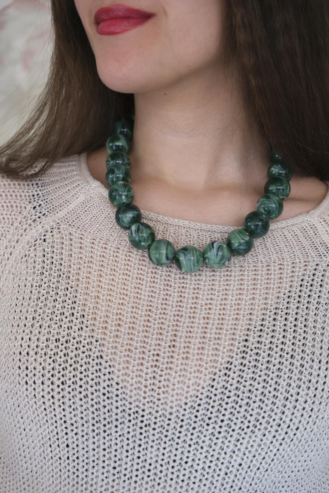 COLLANA 0058B Marmo - VERDE