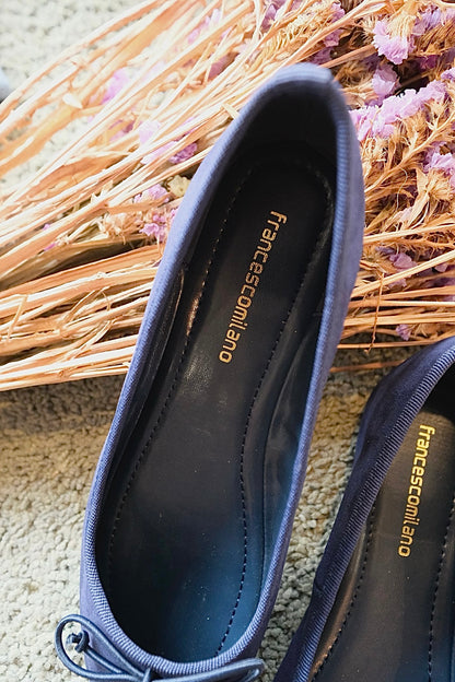 Ballerine C0301CBN camoscio - BLUE NAVY