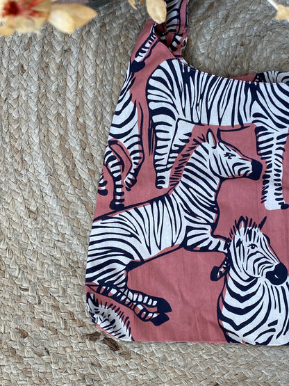 Borsa 51C/43020 Zebre in Stoffa - ROSA