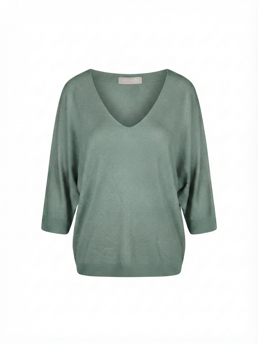 Blusa tinta unita - VERDE SALVIA