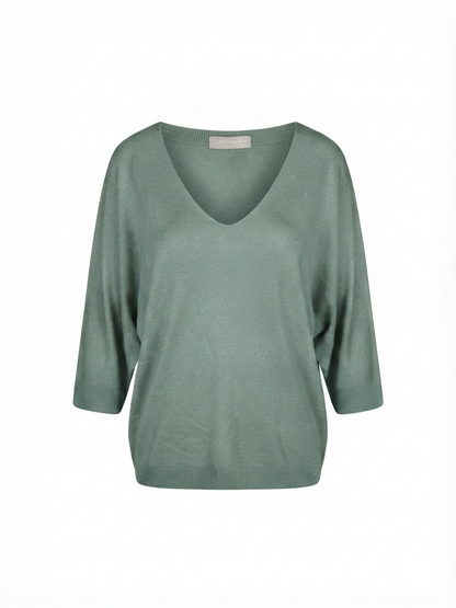 Blusa tinta unita - VERDE SALVIA