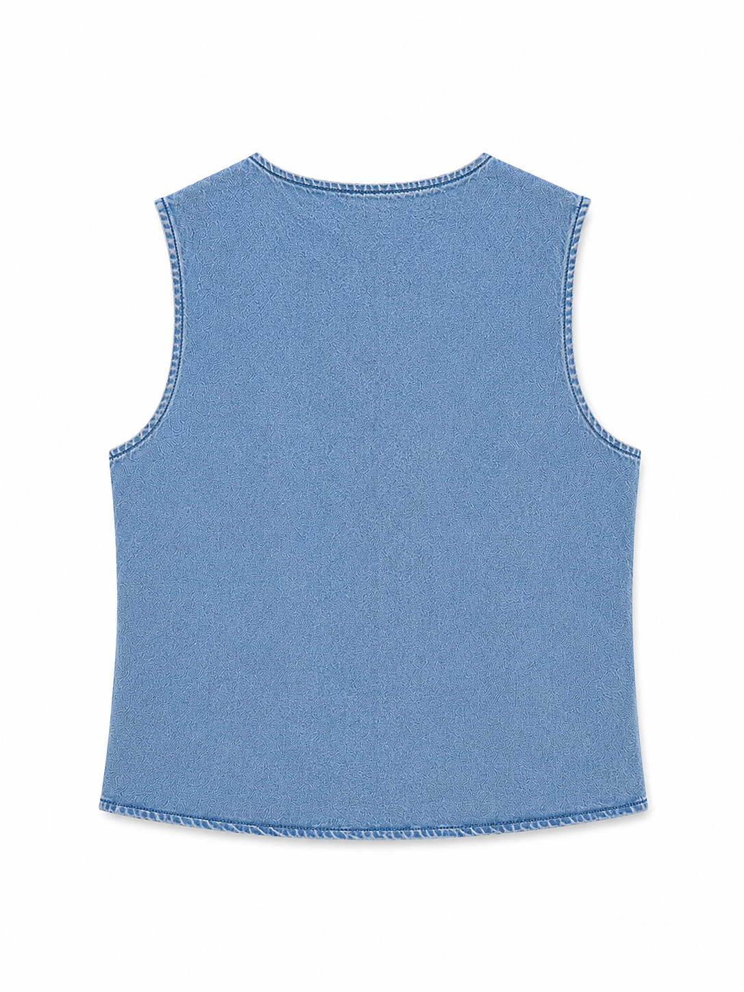 Gilet in denim - AZZURRO