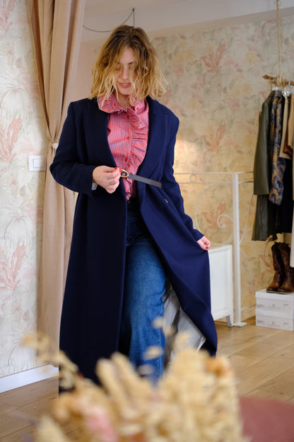 Cappotto Colma con cintura - BLUE