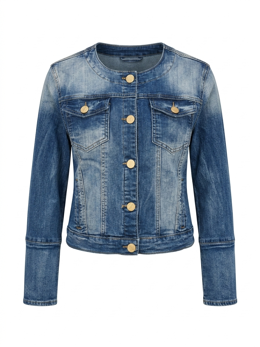 Giacca jeans con bottoni - DENIM