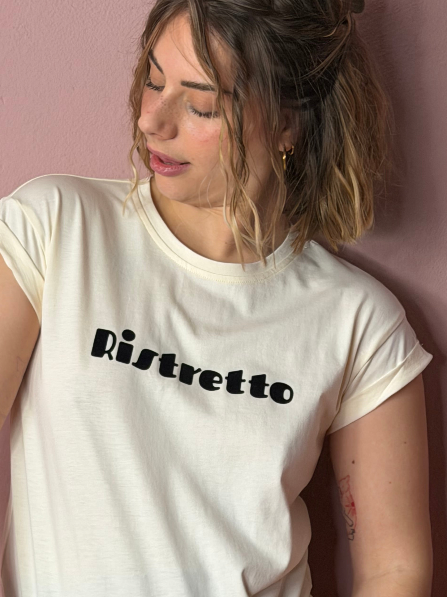 T-shirt stampa Ristretto - MARRONE