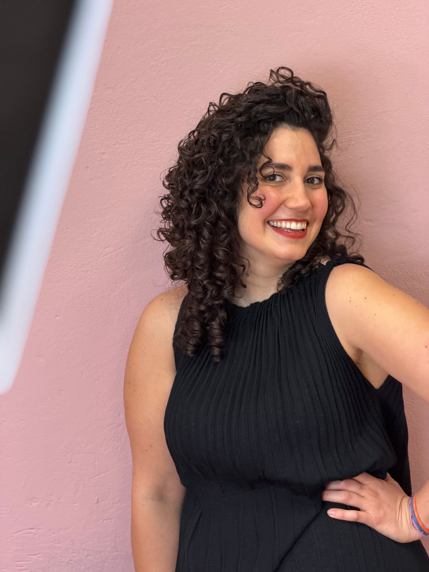 Long dress plisse - NERO