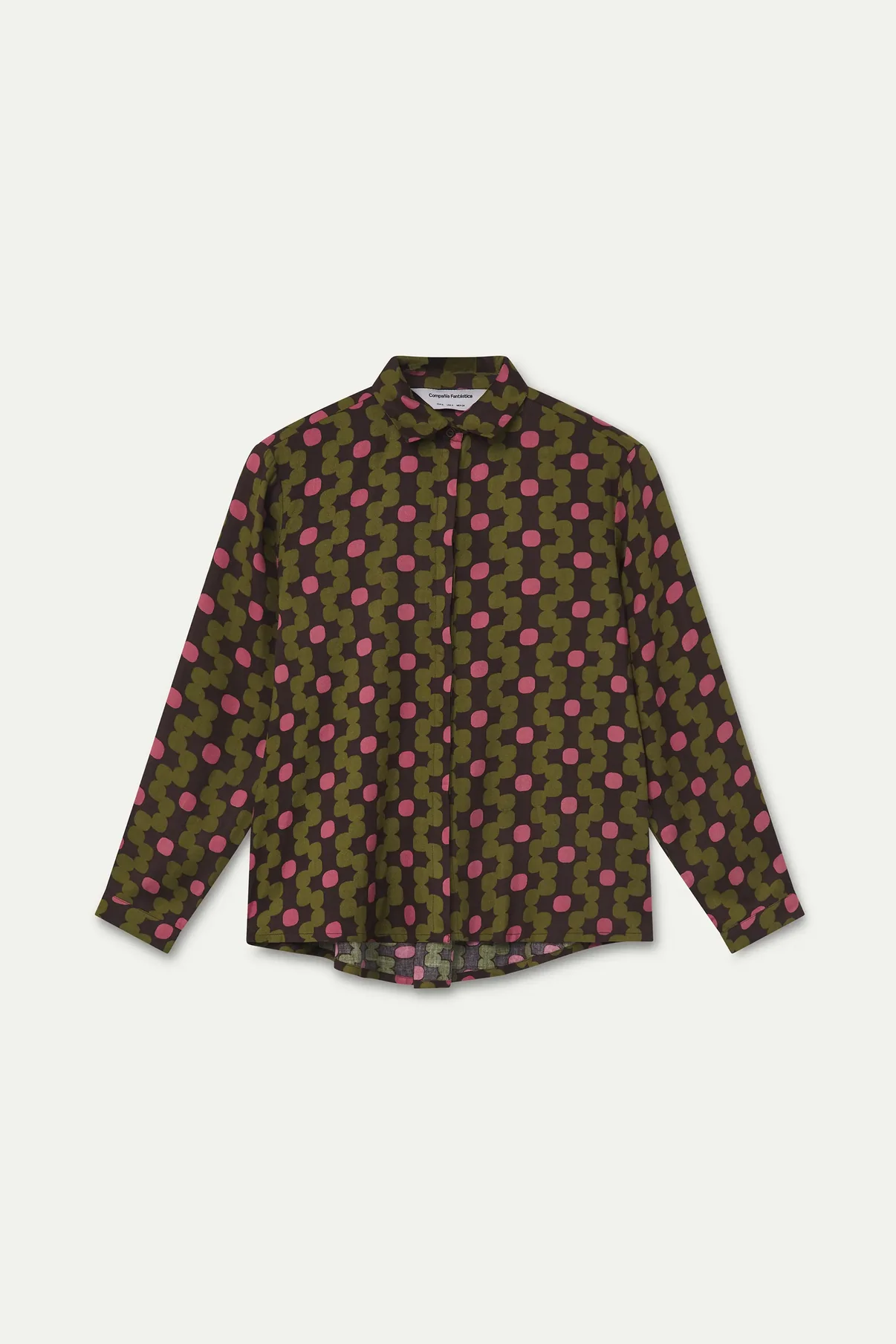 Camicia fantasia geometrica - VERDE MILITARE