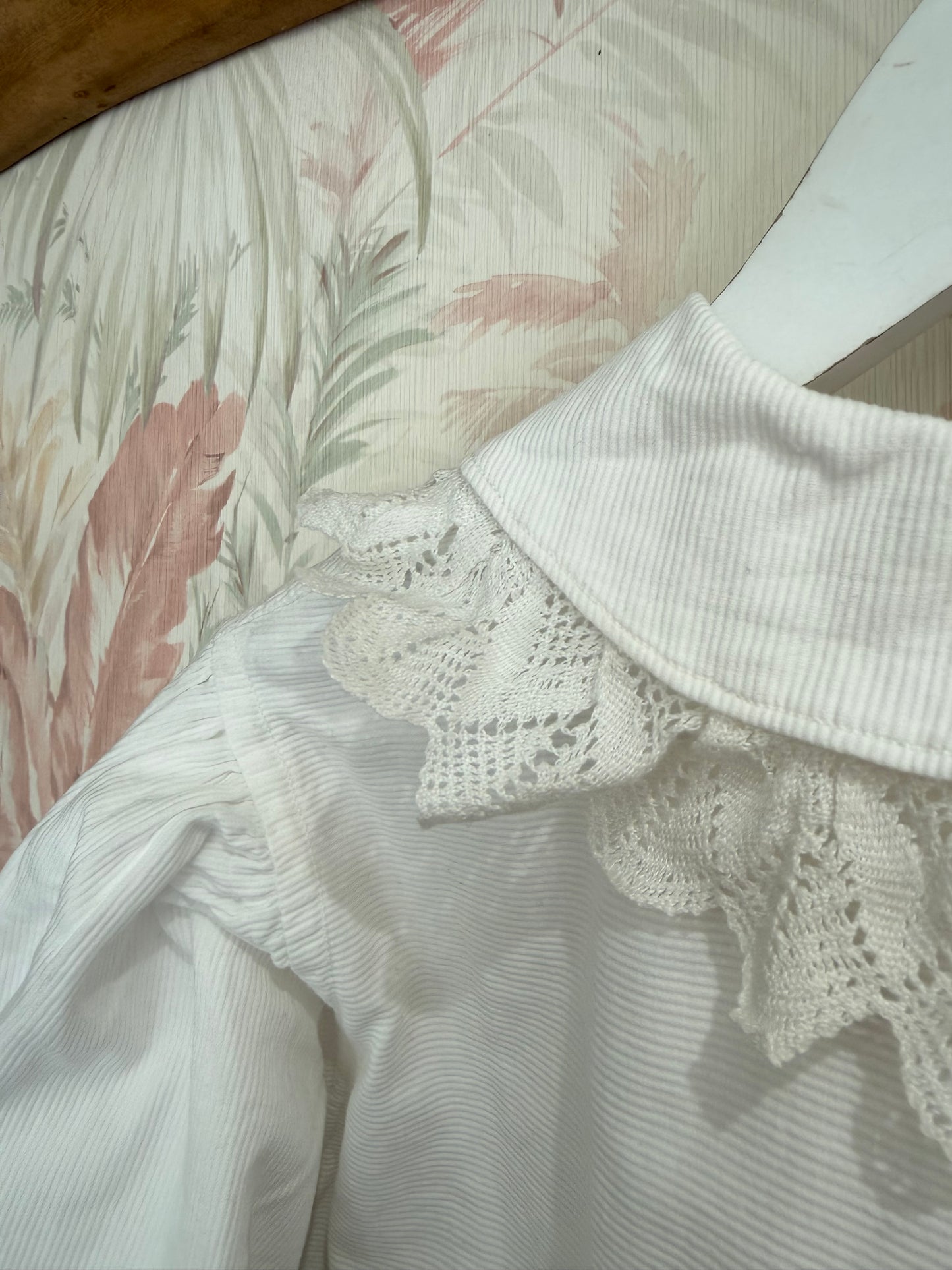 Camicia Vintage pizzo - BIANCO