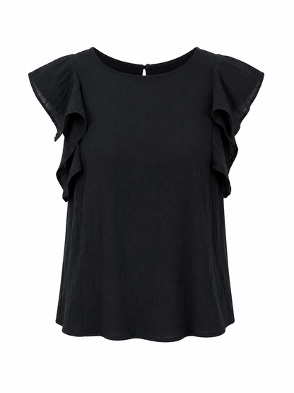Blusa voulant - NERO