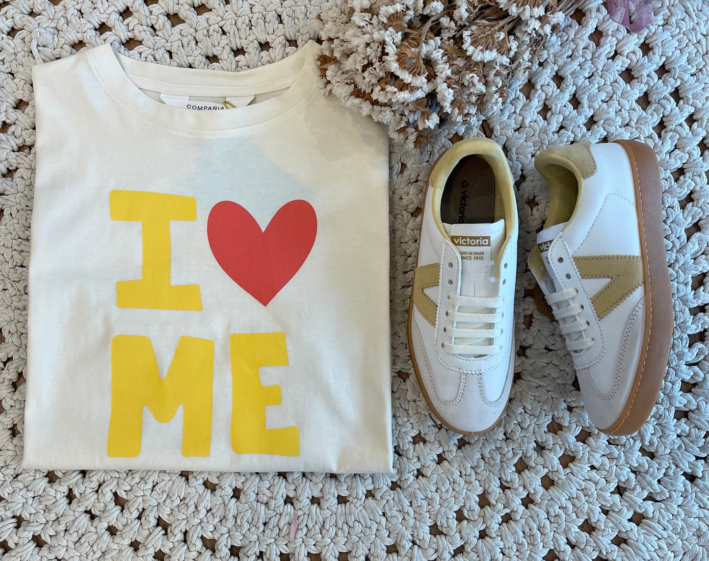 T-shirt 51C/42026 I love me - ECRU