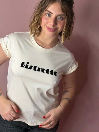 T-shirt stampa Ristretto - MARRONE