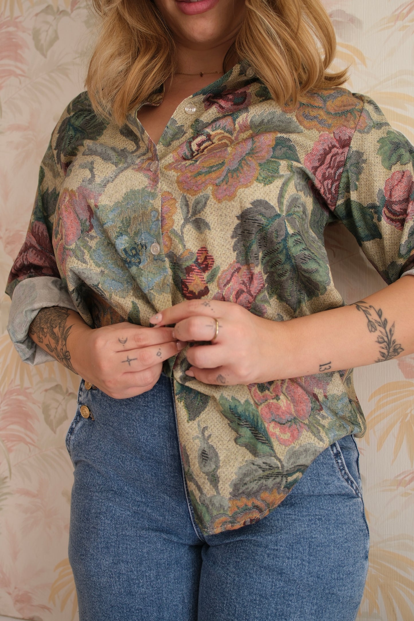 Camicia floreale - VERDE