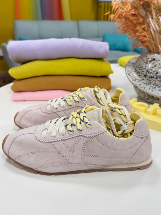 Sneakers camoscio - NUDE