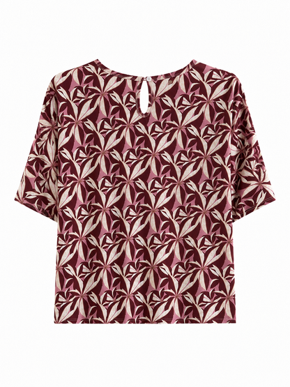 Blusa fantasia - BORDEAUX