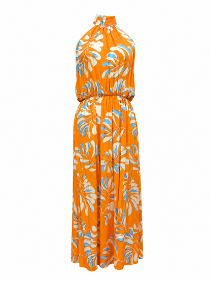 Abito fantasia fiori - ARANCIO