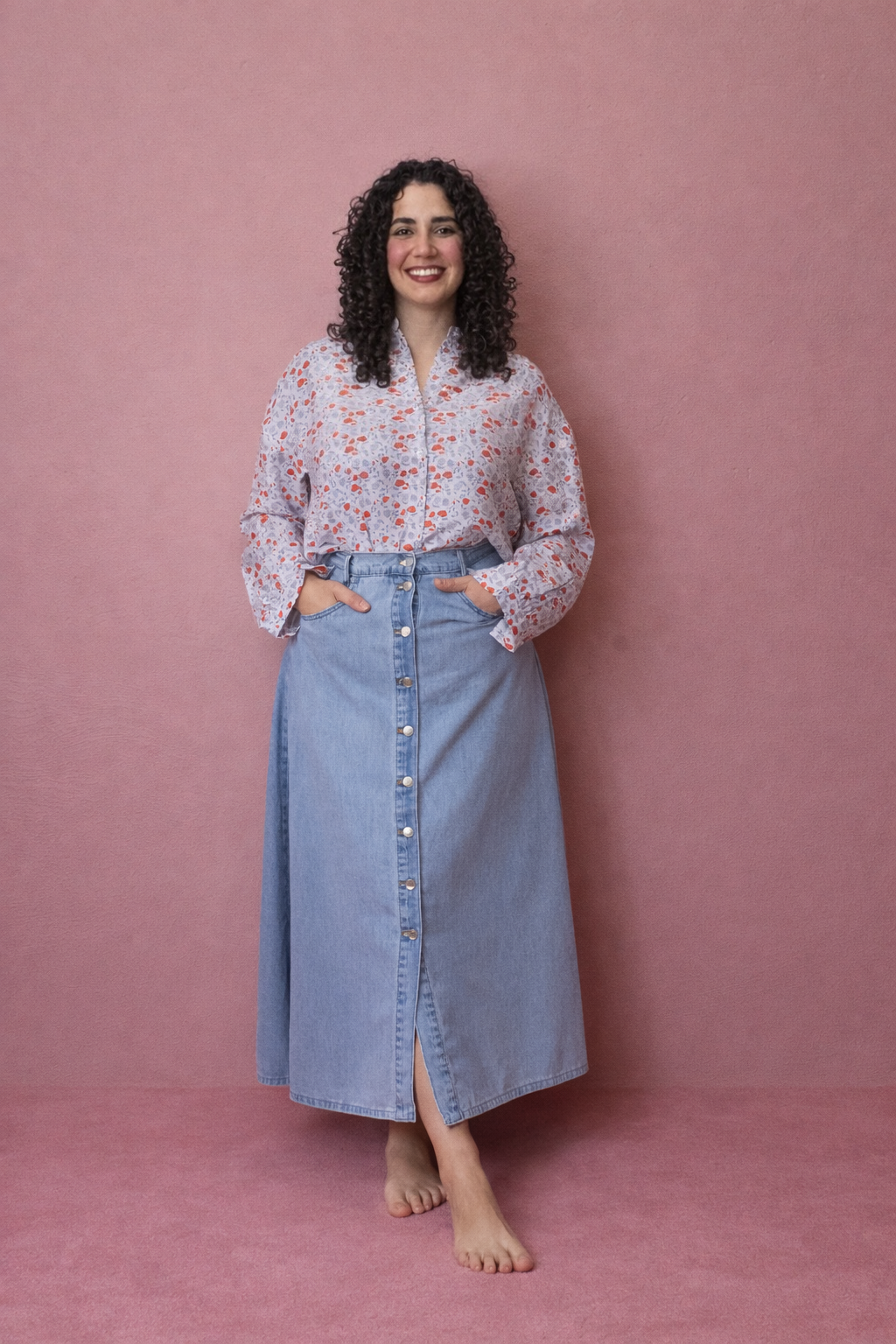 Gonna lunga bottoni - DENIM