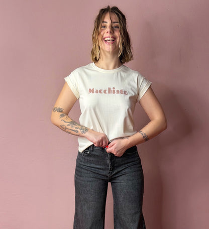 T-shirt stampa Macchiato - MOCHA