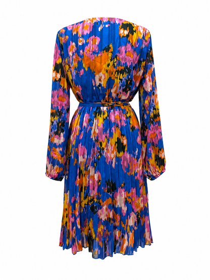 Abito fantasia astratta floreale - BLUE