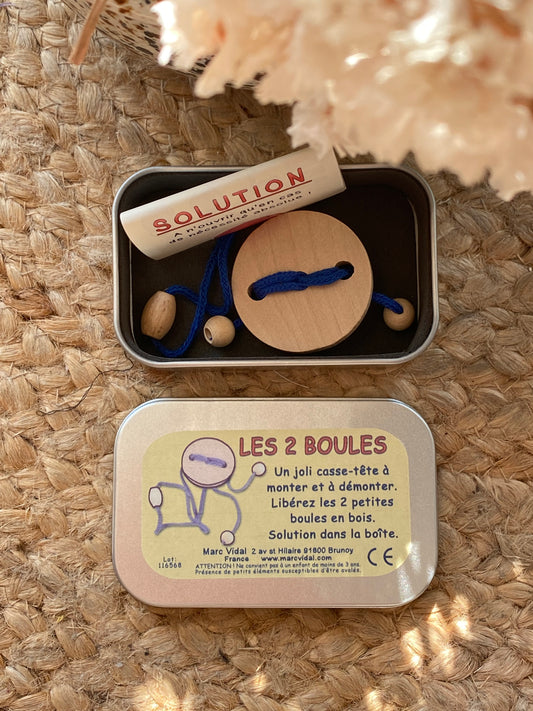 Game 658-4 Les 2 Boules - WOOD COLOR