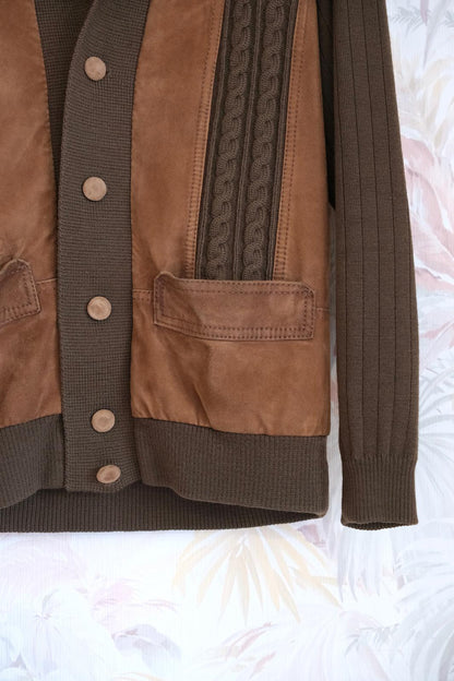 Bomber Vintage in Maglia - MARRONE