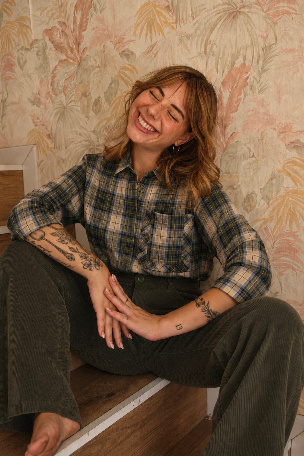 Pantalone a costine - VERDE MILITARE
