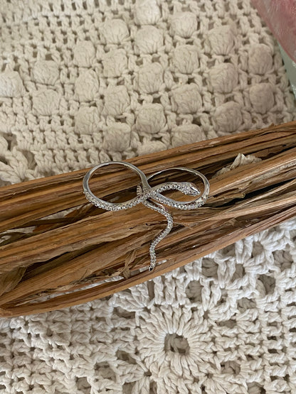 Anello Doppio Serpente - ARGENTO