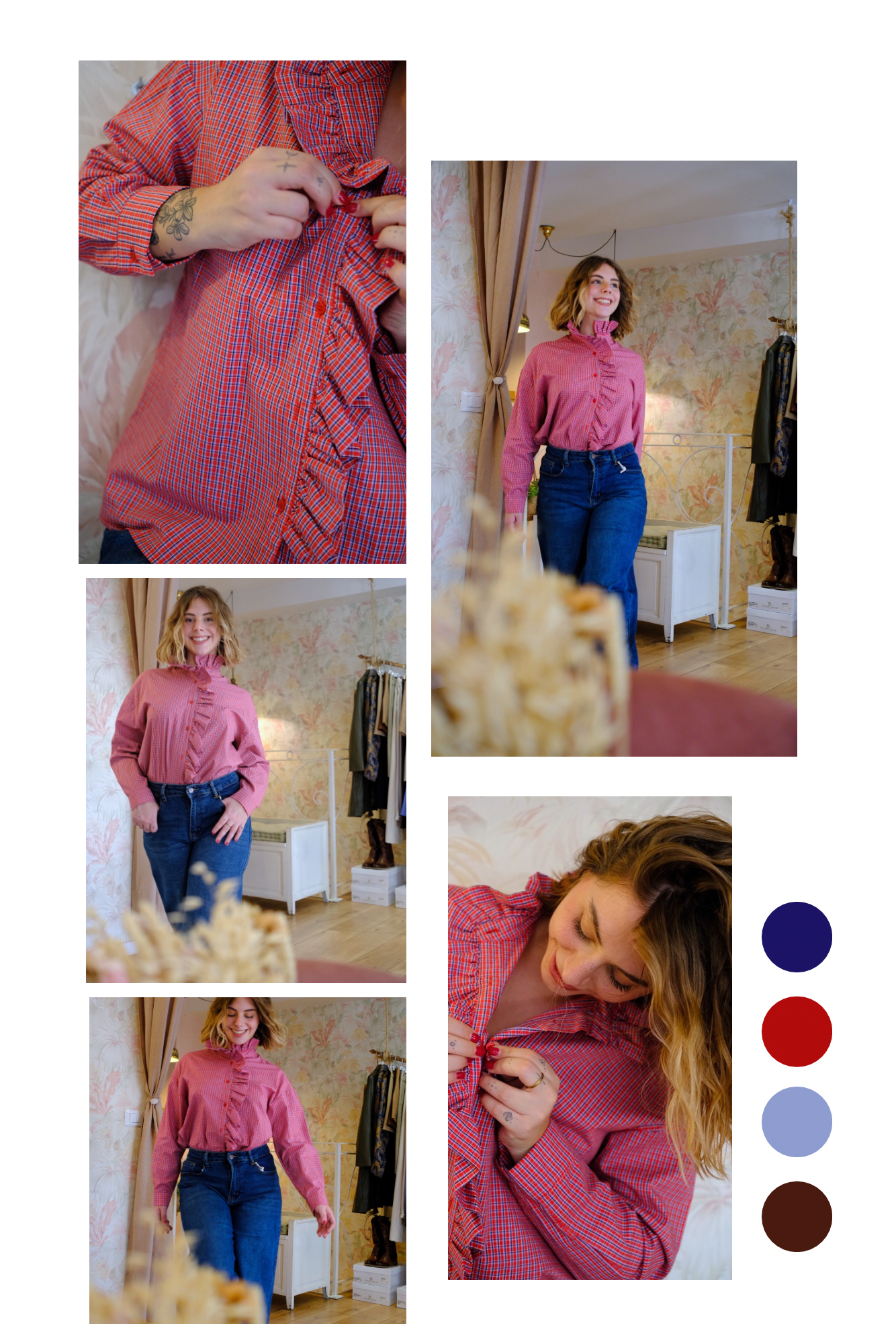 Camicia tinta unita rouge - ROSSO