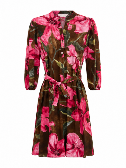 Vestito floreale - MARRONE