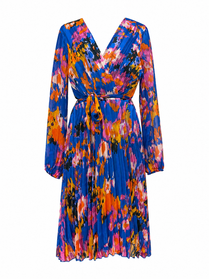 Abito fantasia astratta floreale - BLUE