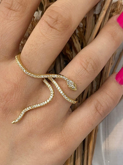 Anello Doppio Serpente - ORO