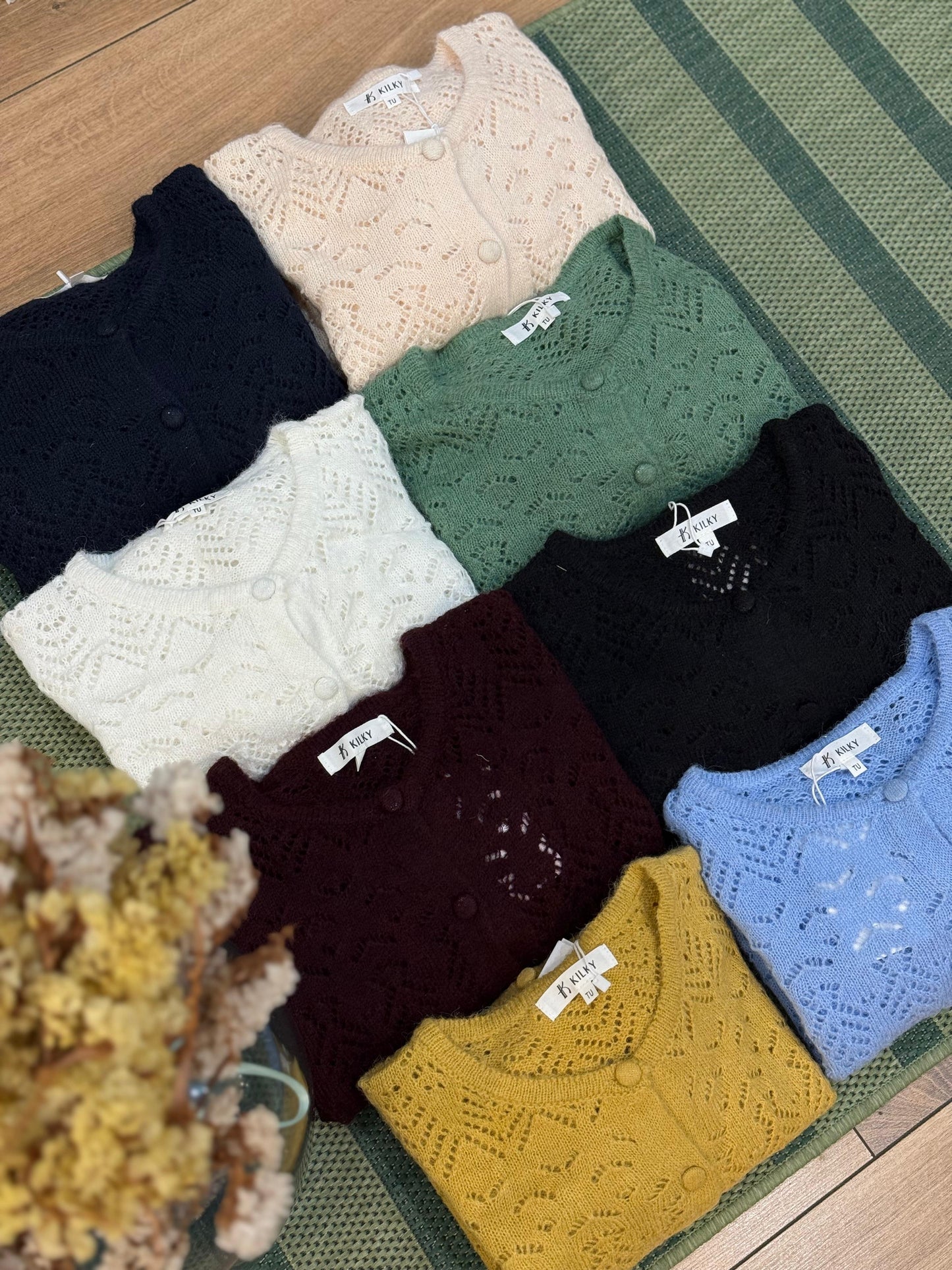 Cardigan girocollo lana - BORDEAUX