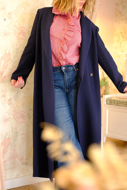 Cappotto Colma con cintura - BLUE