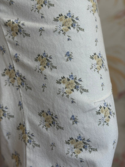 Pantaloni fiori vaniglia - VANIGLIA