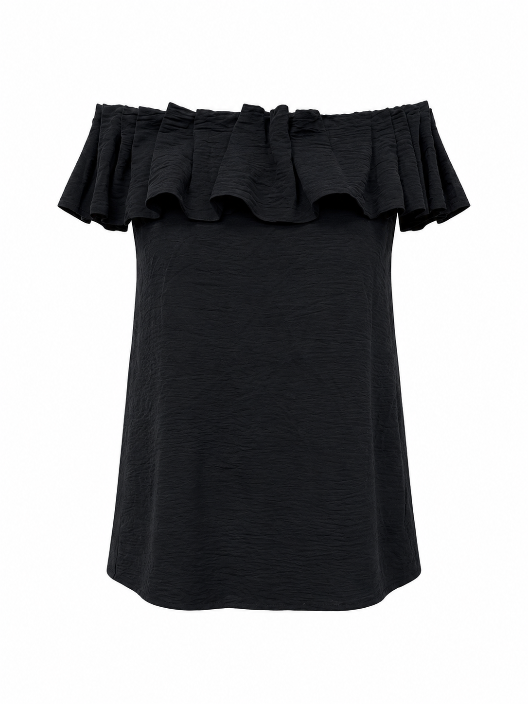 Blusa voulant spalla - NERO