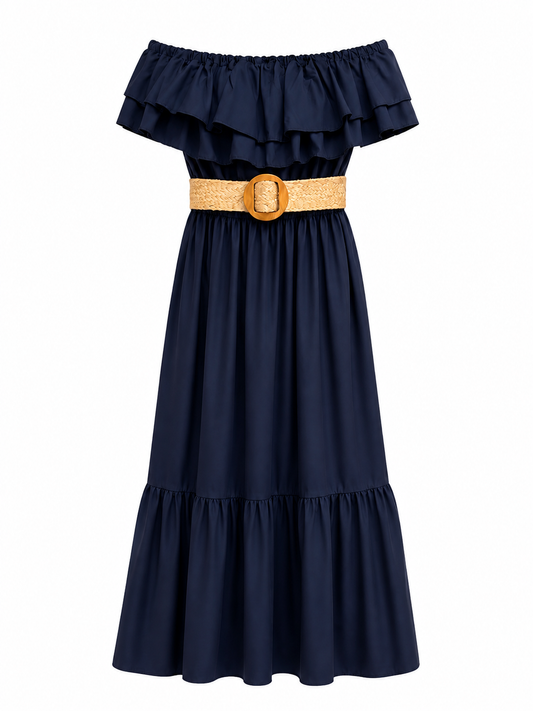 Abito con cintura - BLU