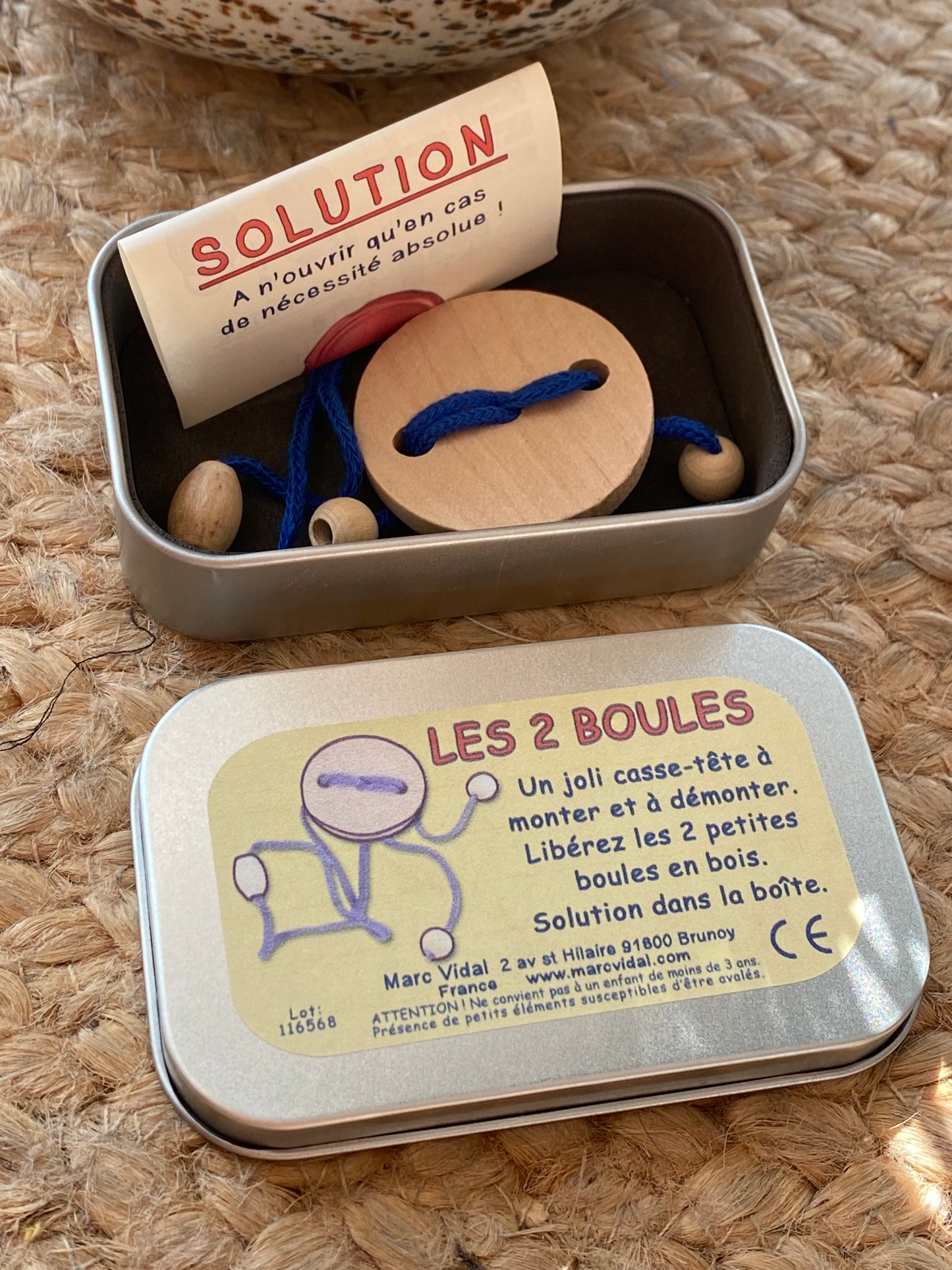 Game 658-4 Les 2 Boules - WOOD COLOR