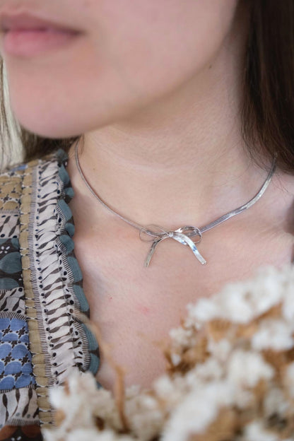 Collana fiocco - ARGENTO