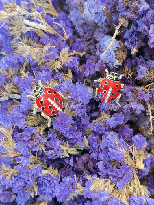 Copribottoni coccinella smaltata - ORO