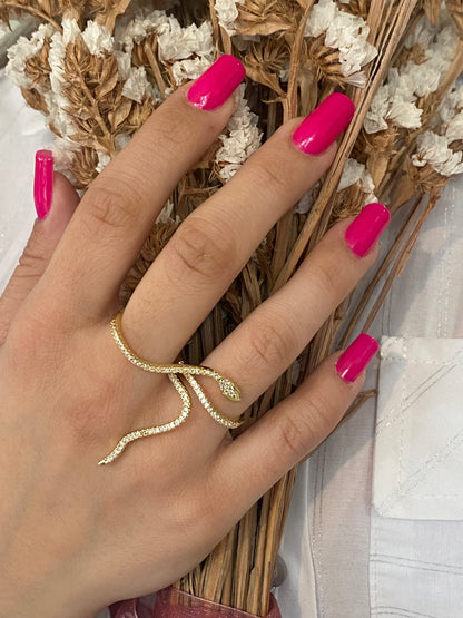 Anello Doppio Serpente - ORO