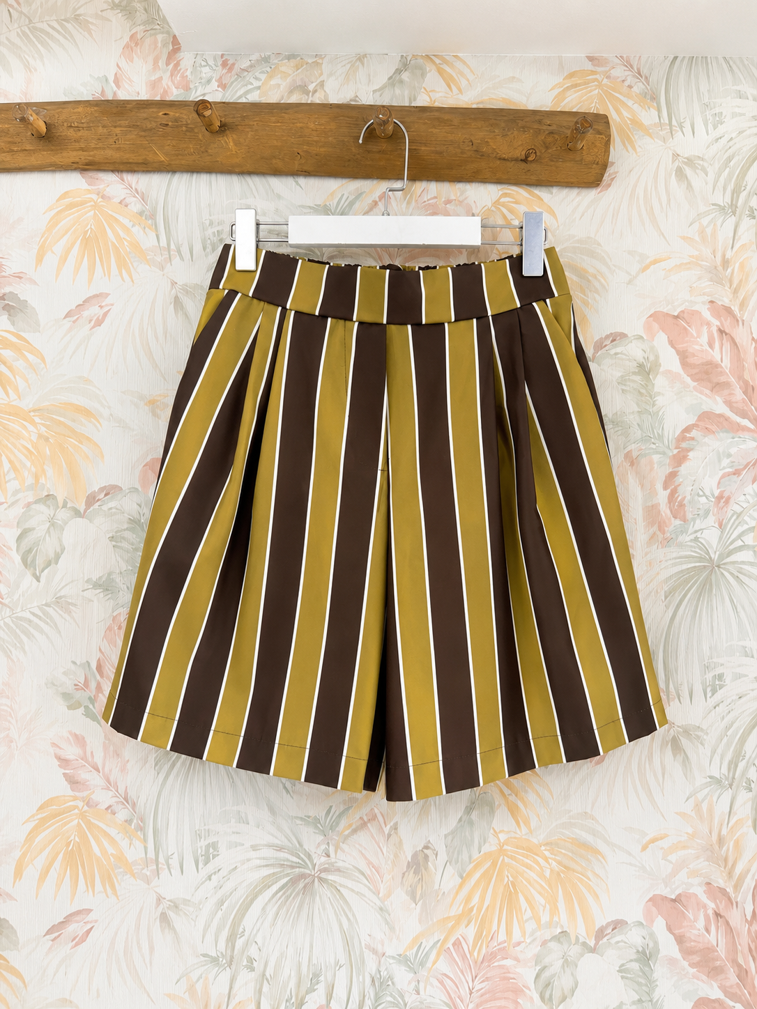 Shorts a righe - SENAPE