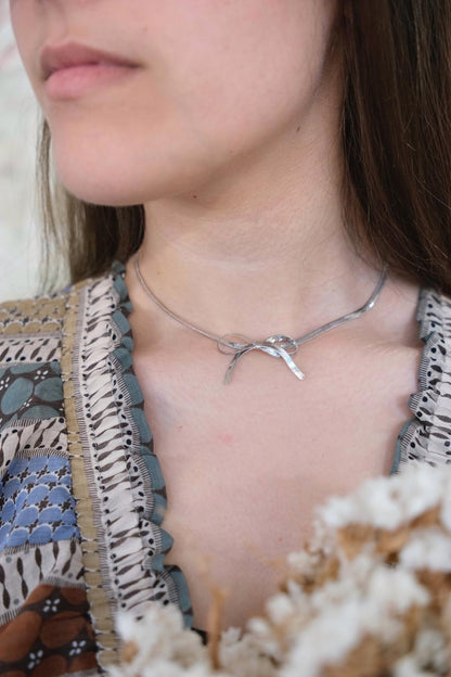 Collana fiocco - ARGENTO