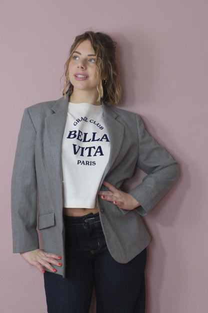 T-shirt stampa Bella Vita - ECRU
