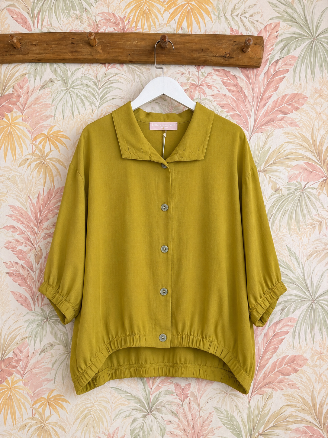 Blusa con bottoni - VERDE OLIVA