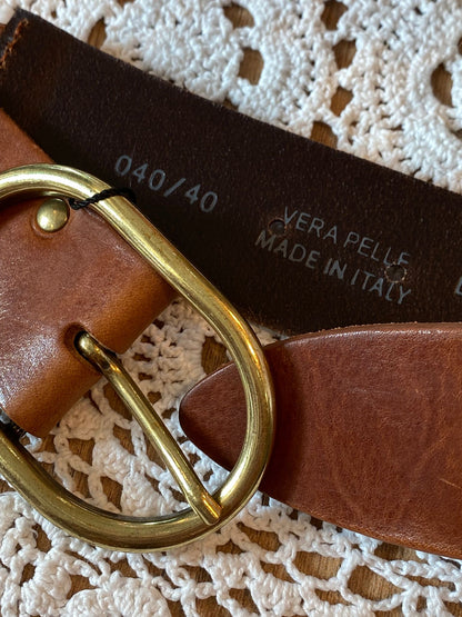 Cintura in vera pelle elastica - CUOIO