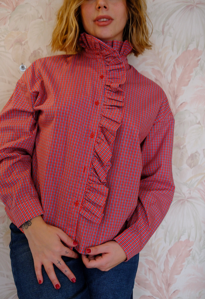Camicia tinta unita rouge - ROSSO