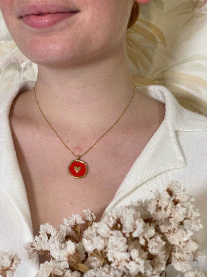 Collana 0015 cuore - ROSSO