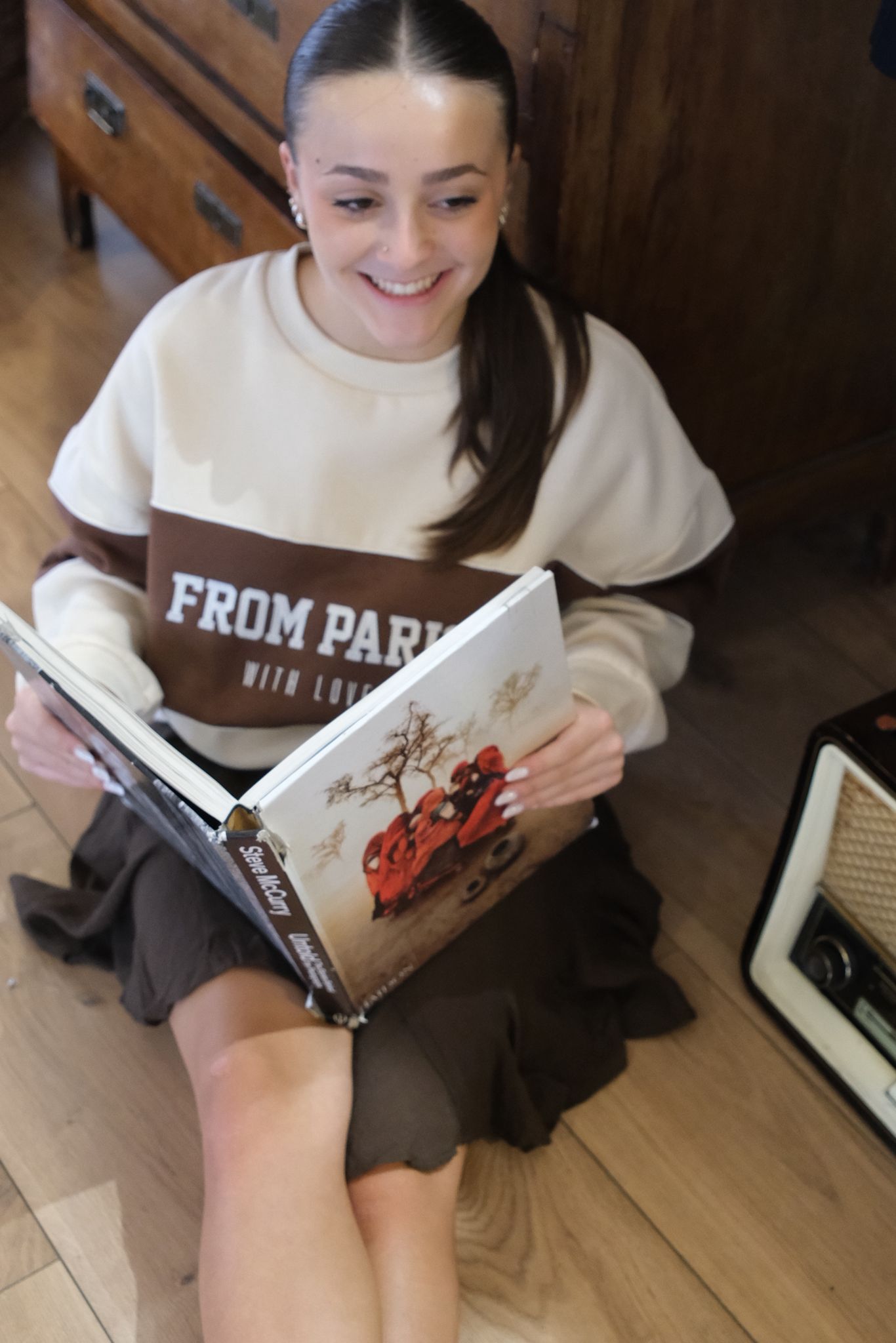 Felpa stampa from Paris - BEIGE