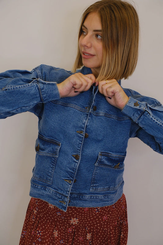 Jacket in jeans - DENIM CHIARO