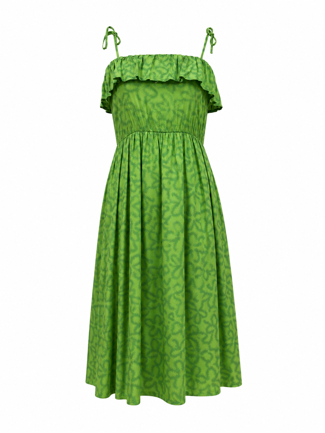 Abito fantasia fiori - VERDE