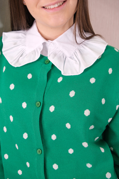 Cardigan 51C/10234 pois - VERDE
